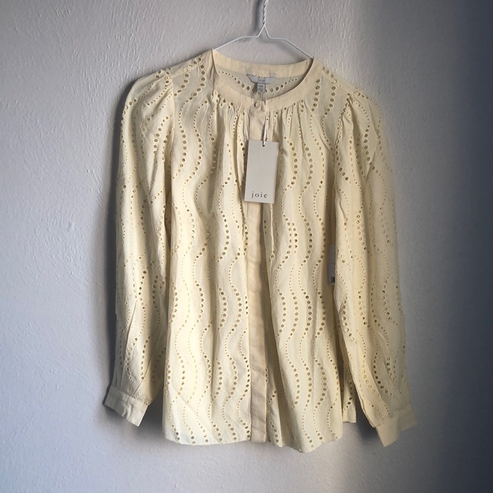 3/$50 Joie Eyelet Button Down Top NWT
